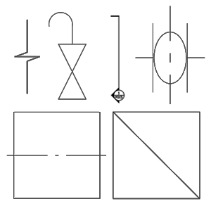 Biblioteca de blocos com símbolos para criação de diagramas de fluxo, 2.