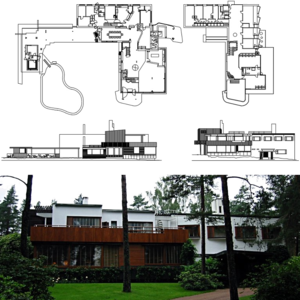 Projeto Villa Mairea de Alvar Aalto.