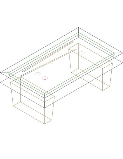 Mesa de bilhar – bloco cad em dwg